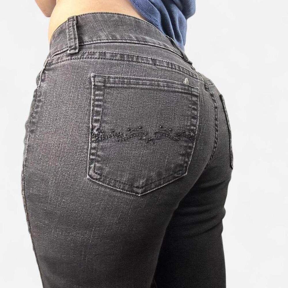 Riders by lee y2k washed black mid rise bootcut jeans